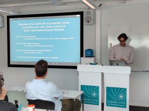 Harald Sodemann giving a presentation before viewing of the documentary